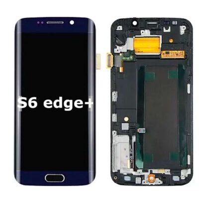 Pantalla S6 Edge+ Plus con marco (Frame) Azul ORIGINAL