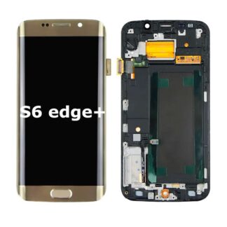 Pantalla S6 Edge+ Plus con marco (Frame) Dorado ORIGINAL
