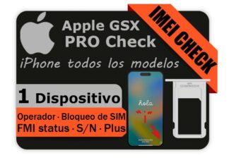Apple información de iPhone GSX Operador Bloqueo de SIM