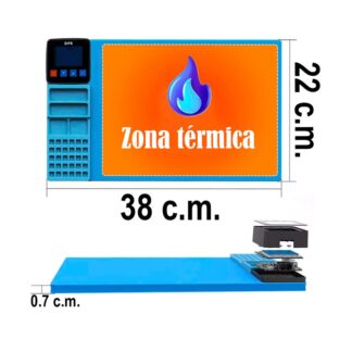 Almohadilla térmica · tapete para separar · despegar · pantallas y tapas de celulares