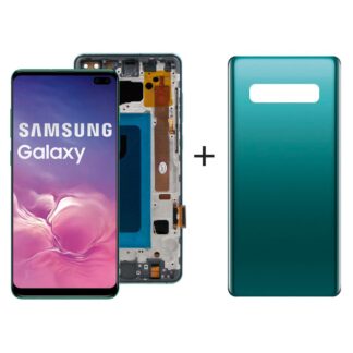 Pantalla Samsung Galaxy S10 Plus con marco · tapa trasera calidad Premium